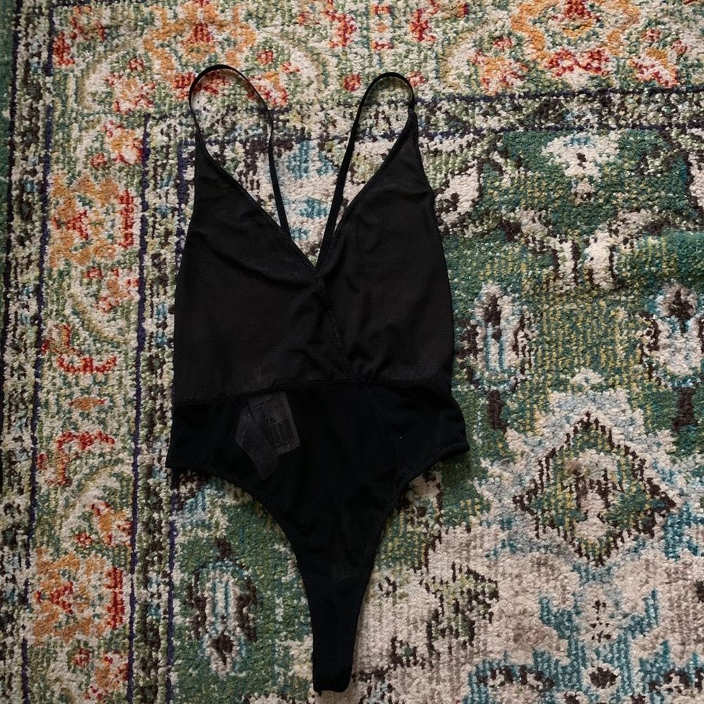 Black Mesh Bodysuit